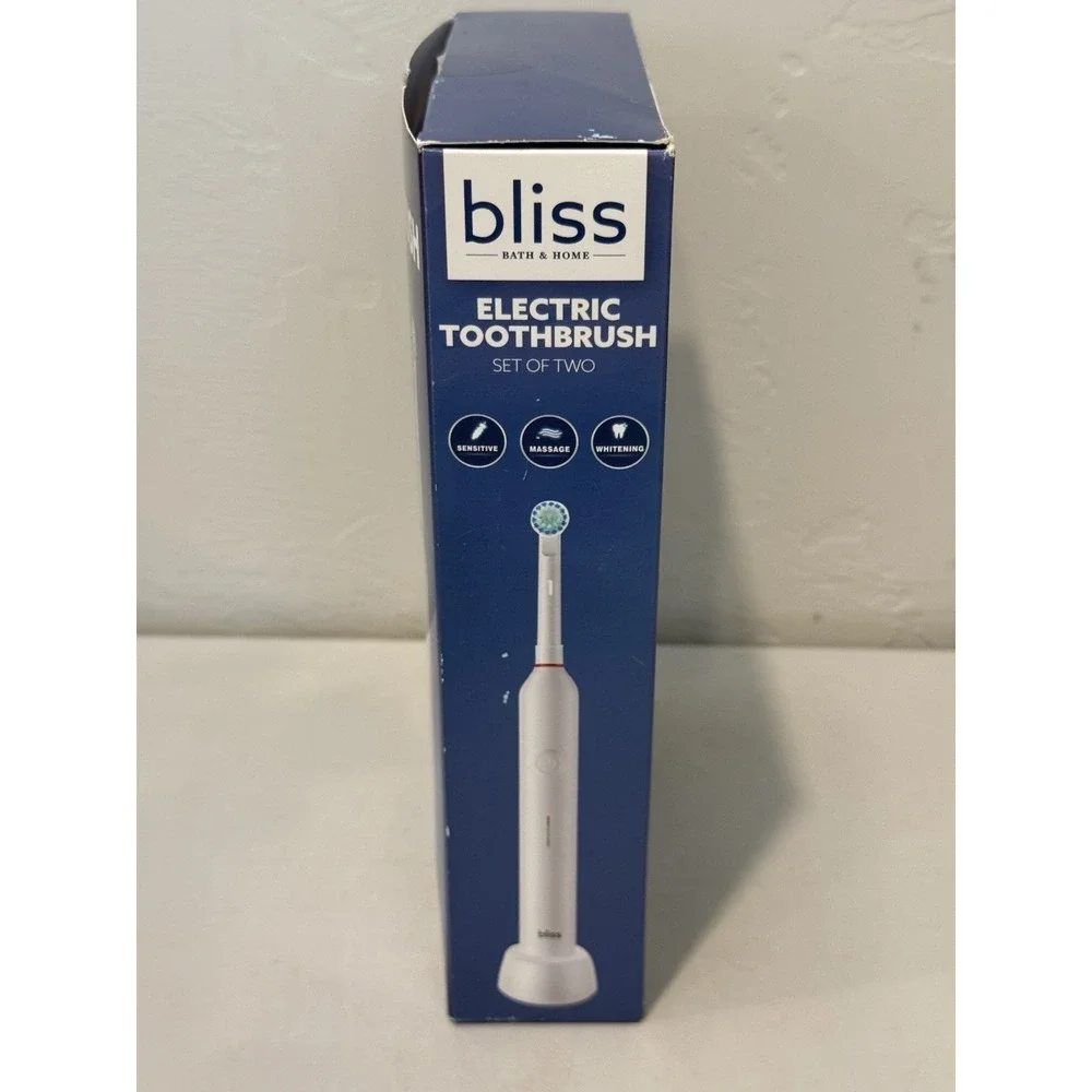 Bliss Electric Toothbrush Set 2. Black & White. Compatible With Oral-Brush Head